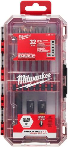 Milwaukee Electric Tool 48-32-4004 Shockwave Heavy Duty Impact Driver Bit Set, 32 Pc in Saudi Arabia