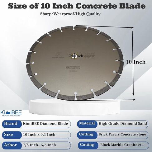 12 Inch Diamond Concrete Saw Blade,12 Inch Masonry Blade with 5/8 inch Arbor,Sharp Tile Saw Blade Dry or Wet Cutting for Brick Paves Concrete Stone Block Marble Granite (LSS12) in Kuwait