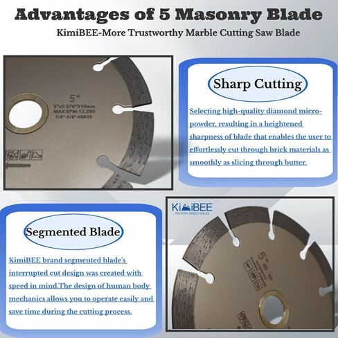 10 Inch Diamond Concrete Saw Blade,10 Inch Masonry Blade with 5/8 inch Arbor,Sharp Tile Saw Blade Dry or Wet Cutting for Brick Paves Concrete Stone Block Marble Granite (LSS10) in Saudi Arabia