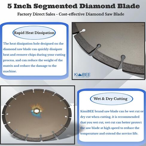 10 Inch Diamond Concrete Saw Blade,10 Inch Masonry Blade with 5/8 inch Arbor,Sharp Tile Saw Blade Dry or Wet Cutting for Brick Paves Concrete Stone Block Marble Granite (LSS10) in Saudi Arabia