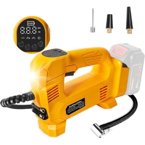 Cordless Tire Inflator Compatible with DEWALT 20V Max Battery,Portable Air Compressor with Digital Pressure Gauge,Auto Air Pump for Ball,Bike,Car,Motorcycle (Battery Not Included)