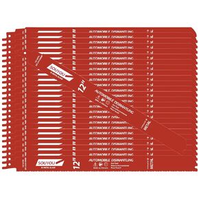25 Pack 12 in 14/18 TPI Bi-Metal Reciprocating Saw Blades with Organizer Carbide Alloy Steel for Automobile Dismantling Metal Steel Cutting Non-Stick Coated for Less Heat for 1/16-5/16 Medium Metals