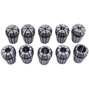 10PCS ER16 1-10mm Spring Collet Set for CNC Workholding Engraving Machine & Milling Lathe Tool