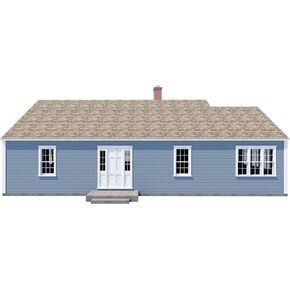 3 Bedroom Farmhouse Plans - DIY Farm House Country Home 1248 sq/ft Build Your Own, 1248fh1 in Saudi Arabia