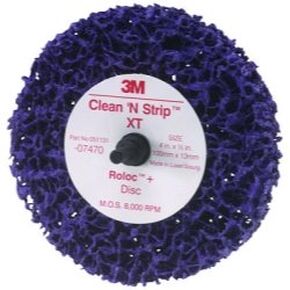 Scotch-Brite(TM) Roloc(TM) + Clean and Strip XT Disc 07470 4 in x 1/2 in S XCS, 10 per case