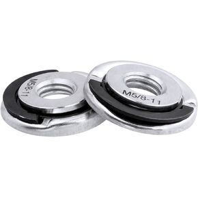 Mesee 2 Pieces Quick Clamping Nuts 5/8"-11 Angle Grinder Fast Locking Retaining Flange Nut Quick Release Nut Replacement Parts Pressure Plate Fastener for Most Angle Grinder﻿
