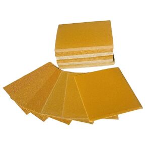 60 Pcs 1/4 Sheet Sandpaper, Premium Sand Paper, 60, 80, 100, 120, 150, 220 Grit 4.5" x 5.5" Size Hook & Loop Backing, Wood Furniture Woodworking, Auto Paint for Palm Sanders, Hand Sanding Blocks