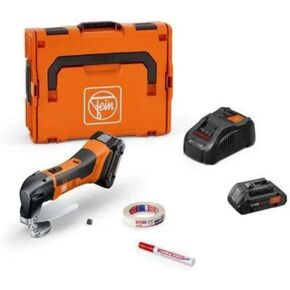 Fein ABLS 18 1.6 E AS Cordless Sheet Metal Shears Set with L-BOXX System - 16 Gauge Capacity, 2x 18V Batteries, 2,200-3,500 SPM, 20-30 ft./min. Cutting Speed - 71300665090