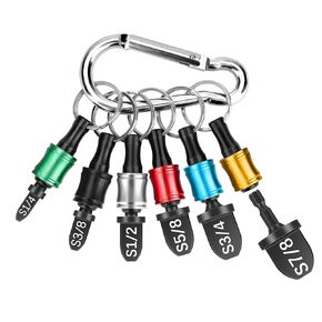 SUNJOYCO HVAC Repairing Set, 6Pcs HVAC Swaging Tool Bits Air Conditioner Copper Pipe Expander Tool with 6Pcs Bit Holder Keychain