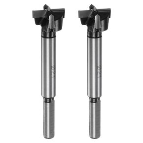 HARFINGTON 2pcs Forstner Drill Bit 36mm (1-13/32") K30/C1 Tungsten Carbide Tip Triangle Shank Wood Forstner Bit Opener Cutter for Hinge Hole Drilling Woodworking