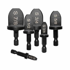 6pcs Hex Shank Expander Hex Shank Drill Bits Hand Tool Specialty Tools Flaring and Swaging Tool Bearing Steel Drill Bit Expander Flare and Drill Bits Copper Expander Set