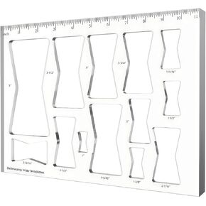 11*8*0.29 inches Router Templates for Woodworking, 13 in 1 Dove Tailing Router Jig Kit, Bowtie Router Template Jig Kit, Router Jig Butterfly Inlay Templates Decorative. (Butterfly Template)