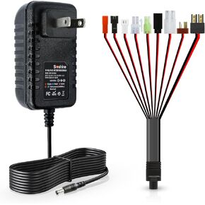 RC Car Battery Charger for T-raxxas Battery Smart NiMH/NiCd Battery Charger for 4.8V 7.2V 8.4V 9.6V Battery, RC Car Charger for 2.4V-12V NiMH/NiCD Battery Pack