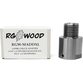 Lathe Chuck Faceplate Adapter from 1" x 8tpi lathe spindle to 1-1/4" x 8tpi faceplate or Chuck.