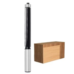 Top and Bottom Bearing Flush Trim Router Bit 1/2 Shank, 3-Cut Flute, 2-1/2-Inch Height X 3/4-Inch Diameter, Carbide Tipped, Template Flush Cut Trim Router Bit, for Woodworking Trimming