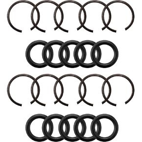 10 Packs 1/2" Impact Wrench Socket Retainer Rings with O-ring, Replacement Parts Compatible with IR, Snap-On, Chicago Pneumatic, Florida Pneumatics, and Air Cat Electric and Pneumatic Air Wrench