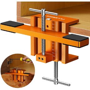 Cabinet Door Mounting Jig, Cabinet Hardware Jig Tool with Upgraded Support Arm and Clamp, Aluminum Alloy Body Heavy Duty Tool for Installing Cabinets with Face Frame or Frameless
