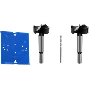 1 Set 35mm 40mm Hinge Jig Door Cabinets Concealed Hinge Installation Aids Woodworking Tools(with Hole Opener and 2mm Drill Bit)