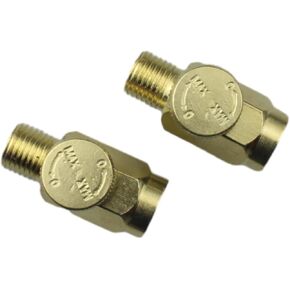 2pcs Brass In-Line Air Flow Regulator Adjustable 1/4" NPT Male & Female In-Line Air Flow Valves Air Pressure Compressor Control Tool