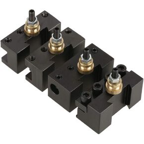 4pcs Quick Change Tool, Mini Lathe Post Holder Kit Boring Blade Turning Facing Holder Set