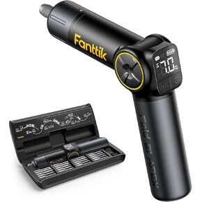 Fanttik Fold S1 APEX 3.7V Cordless Screwdriver, Electric Screwdriver, Screen Interaction, Pivot Handle, High/Low RPM Options, Max 7N.m, 20 Bits, 1/4''Hex, Ideas DIY Tool - Deluxe Edition