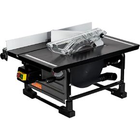 8-inch Table Saw for Jobsite, 6.7-Amp Copper Motor, Cutting Speed up to 3576RPM, 24T Blade, Compact Portable Table Saw Kit, with Sliding Miter Gauge DIY Woodworking and Furniture Making, Grey