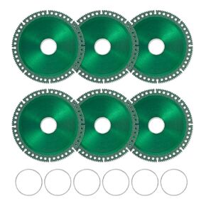 6Pcs Cutting Disc for Grinder, 4in/10cm Diameter Indestructible Disk Composite Multifunctional general Wheel Metal Saw Blade Diamond Part Accessories for Smooth, Chamfering, Grinding of All Material