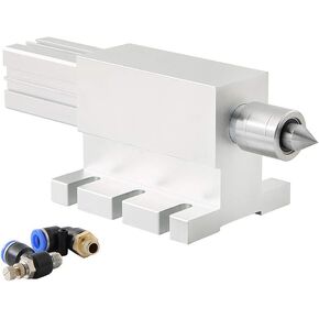 CNCTOPBAOS هوائي Tailstock متحرك أعلى كشتبان CNC حفارة رأس الفهرسة للمحور الروتاري A المحور الرابع المحور الرابع CNC جهاز التوجيه آلة Tailstock بالقطع مركز طحن مخرطة ارتفاع المركز 65 مم in Kuwait
