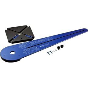 Rockler Ellipse Router Circle Cutting Jig – Easy to Use Circle Router Jig to Make Picture Frames, Mirrors - Plunge Router Jig includes Jig Arm, Two Dovetail Keys, and More