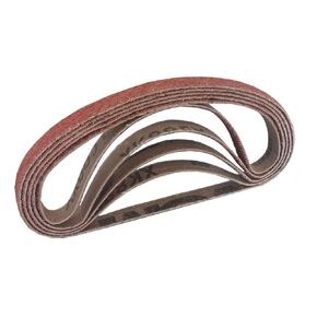 STARCKE Premium 1/2" x 18" Ceramic Cloth Narrow Sanding Air File Belts - for Metal, Car Restoration and Composites (10 Pack, 40 Grit)