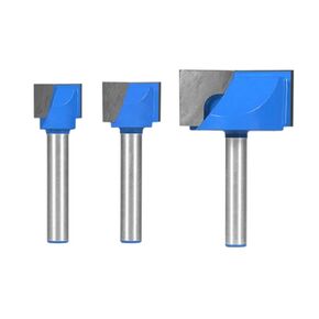Cleaning Bottom Router Bit Set 1/4 Inch Shank Double Flute Carbide Tipped Cutter Up Shear Flat Spoilboard Surfacing Planing Tool- 5/16" 1/2" 1" Inch Cutting Diameter 3 Pcs by ROOCBIT