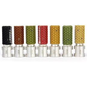 7Set 1" Diamond Drum Wheels Polishing Wet 5/8"-11 Thread - Polishing Sanding Tile Marble Concrete Ceramics 50-3000Grit