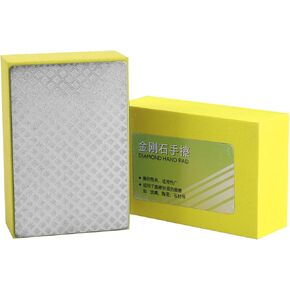 4Pcs Diamond Hand Polishing Pads for Granite Marble Concrete Stone Polish Hand-Held Sanding Block (60/100/200/400 Grit)