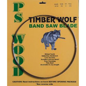 PS Wood Timber Wolf 116" x 3/8 x 6 tpi Band Saw Blade