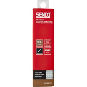 SENCO AX15EAAR 1-1/4" 18 Gauge Brad Nails, Galvanized Finish 1,000 Count Pack