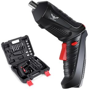 8 in 1 Electric Screwdriver Cordless Drill Rechargeable Set 3.6V Li-ion 3.5N·m Max Torque Electric Rotatable LED Light Screwdriver Multi-Angle Work balck for Home Office DIY Tools