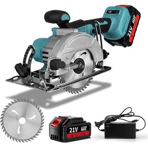 Circular Saw With Battery，Cordless Circular With Graduated Parallel Guides, Max Cut Depth 1-11/16" (0-90°) Adjustment, For Wood, Branches, Compressed Boards, PVC Pipes in Kuwait