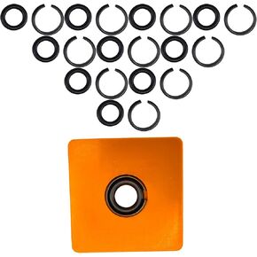 3/8" Impact Wrench Retaining Rings Clip with O-Ring, Compatible with Milwaukee Electric/Pneumatic Impact Cordless Wrench, Retainer Ring Anvil Install Tool Included (10 Sets)