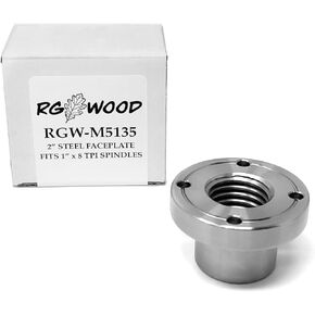 2" HD Steel Wood Lathe Face Plate, 1" x 8tpi Threaded