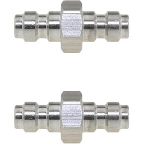 2PCS Dual Male Quick Disconnect Adapter Stainless Steel Double Male Quick-Disconnect Coupling Adapter for Air Fill Station Tool Fittings, Universal Fill Nipple