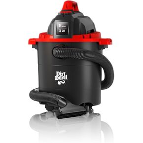 Dirt Devil 8-Gallon Corded Wet/Dry Built-in Drain Port, Shop Vacuum, SD68000, Black