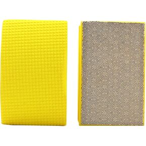HIGHDRIL Diamond Hand Polishing Pad - Grit 100 Diamond Electroplated Hand Sanding Pads Polishing Blocks for Granite, Marble, Glass, Concrete