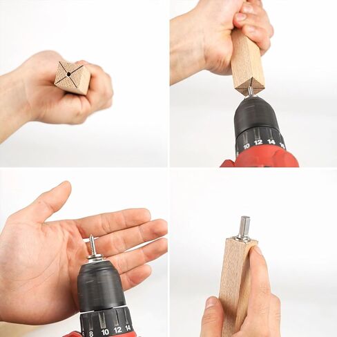 طقم أدوات صنع الأوتاد مكون من 8 قطع مع حشوات من الكربيد - قاطع وتد من سبائك الألومنيوم الدقيق للأعمال الخشبية، حجم إمبراطوري 5/16-3/4 بوصة مع أداة تحويل رأس الوتد in Kuwait