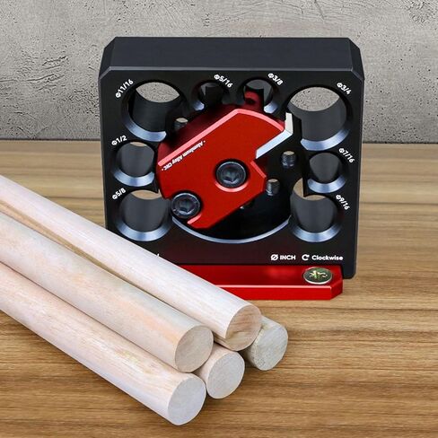 طقم أدوات صنع الأوتاد مكون من 8 قطع مع حشوات من الكربيد - قاطع وتد من سبائك الألومنيوم الدقيق للأعمال الخشبية، حجم إمبراطوري 5/16-3/4 بوصة مع أداة تحويل رأس الوتد in Kuwait