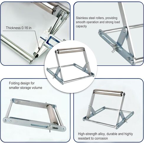 حامل منشار ميتري قابل للتعديل من تريند (150)، سعة 140 رطل، إطار دعم آلة القطع قابل للتعديل، تعديل الارتفاع من 2 بوصة إلى 6.3 بوصة، R/STAND/A in Kuwait