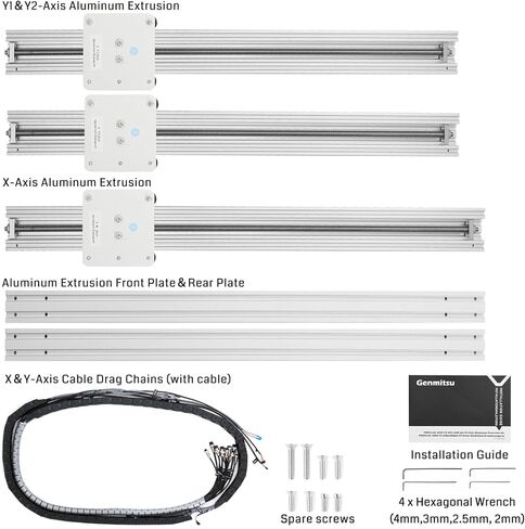 Genmitsu 52 بوصة × 52 بوصة (1318 × 1311 مم) مجموعة ملحقات مطورة لمحور XY لجهاز التوجيه باستخدام الحاسب الآلي PROVerXL 4030 V2، XYS-1313 in Kuwait