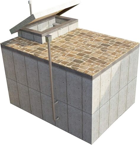 Underground Fallout Shelter Plans, DIY Concrete Storage Shed, Small Kit for Home Use, bfos1 in Saudi Arabia