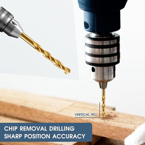 Drill Bit Set, 16PCS Bits Titanium Twist Drill Bits Impact Drill Bit Set Portable Straight Shank Twist Drill with Storage Case for Metal, Aluminum, Steel, Wood, Quick Changes Design (Various Sizes) in Saudi Arabia