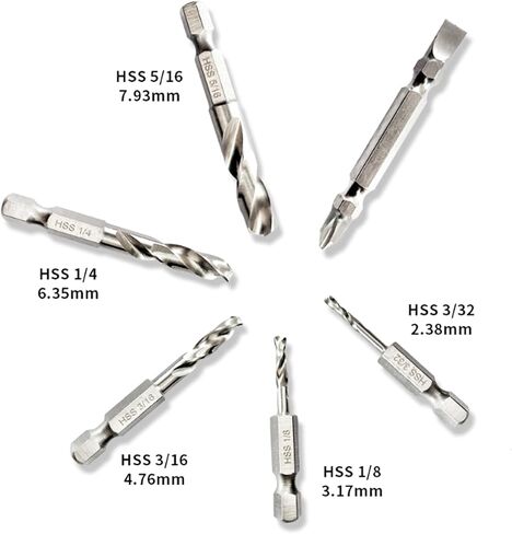 Metal Hexagonal Shank Short Drill Bit Set Suitable for Working with Plastics and Wood and Hard Metal in Saudi Arabia