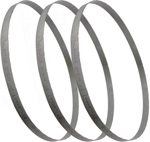 شفرة منشار شريطي مقاس 27 بوصة من Wulankd، 18 TPI، لـ M48-39-0527، شفرة منشار شريطية محمولة، بسُمك 0.02 بوصة، شفرة منشار ثنائية المعدن مدمجة، متوافقة مع DeWalt DCS377، 3 عبوات in Kuwait